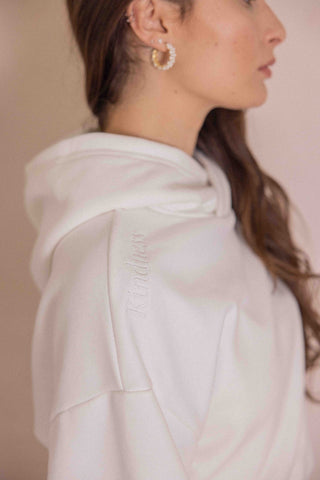 Kindness Marshmallow Hoodie in White