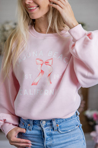 Laguna Beach Crewneck in Pink