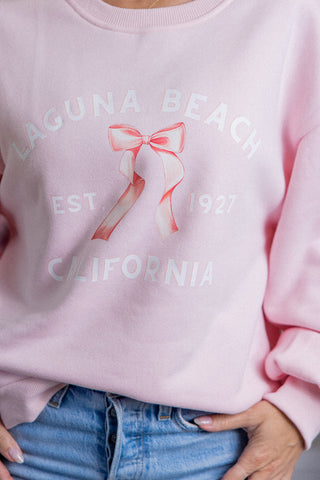 Laguna Beach Crewneck in Pink