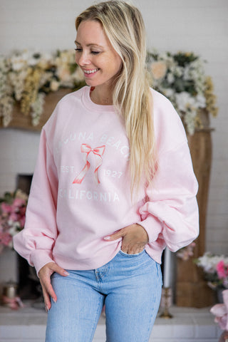 Laguna Beach Crewneck in Pink